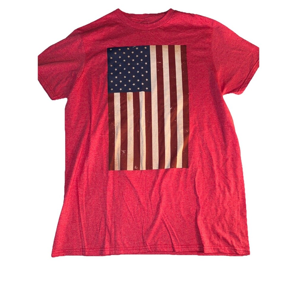 American Flag Womens Size Medium Short Sleeve T Shirt Well Work Brand